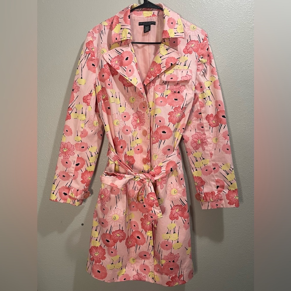 Apostrophe Floral Trench Coat